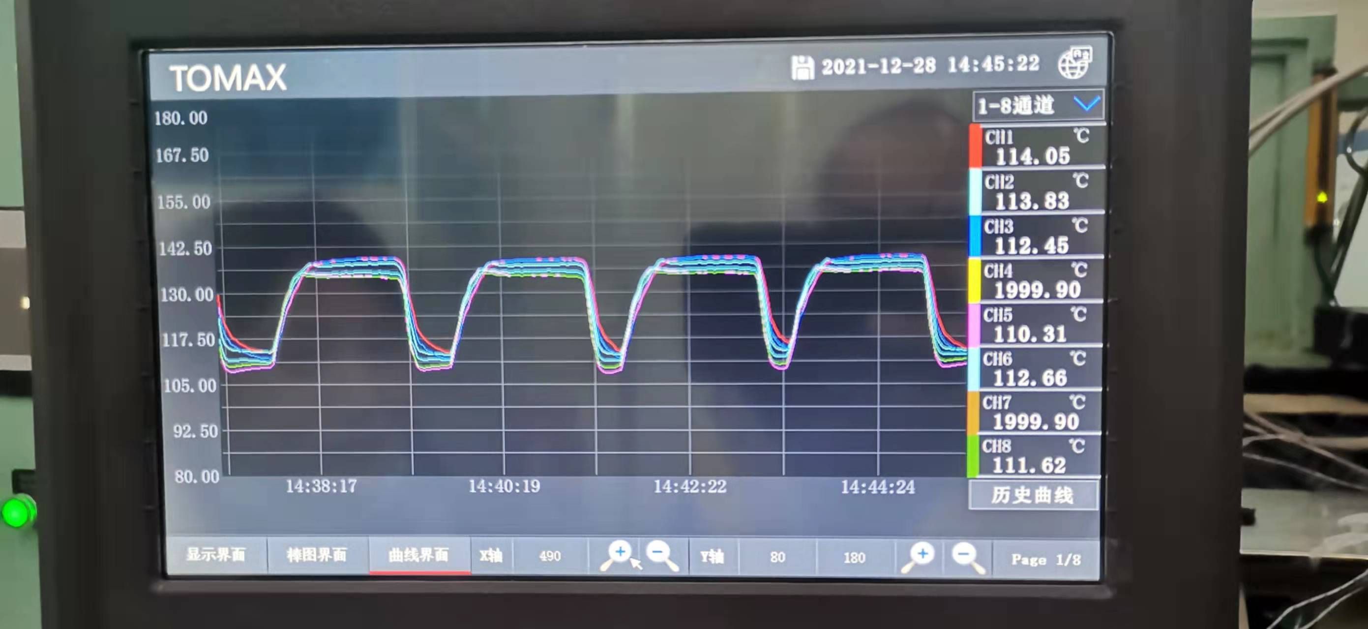 MCRM-08B應(yīng)用于硅膠成型，實現(xiàn)140℃恒溫并急冷急熱溫控。